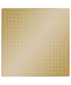 Testa Doccia a Pioggia in Acciaio Inox 50x50 cm Quadrata Oro