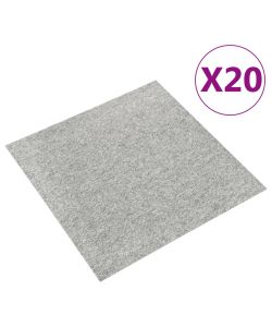 Quadrotte di Moquette 20 pz 5 mq 50x50 cm Grigio Chiaro