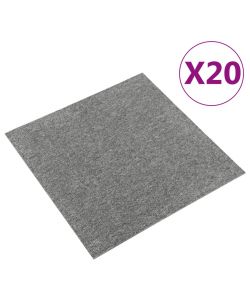 Quadrotte di Moquette 20 pz 5 mq 50x50 cm Grigie