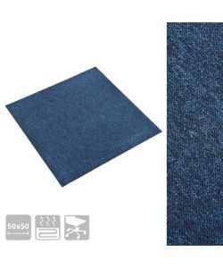 Quadrotte di Moquette 20 pz 5 mq 50x50 cm Blu Scuro