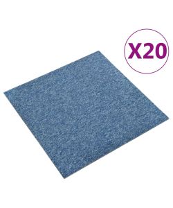 Quadrotte di Moquette 20 pz 5 mq 50x50 cm Blu