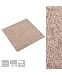 Quadrotte di Moquette 20 pz 5 mq 50x50 cm Beige