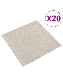 Quadrotte di Moquette 20 pz 5 mq 50x50 cm Beige Chiaro