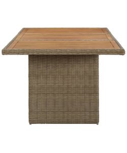 Tavolo da Giardino Marrone 200x100x74 cm in Polyrattan