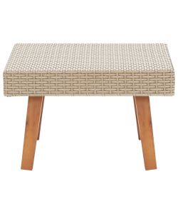 Tavolino da Giardino in Polyrattan Beige