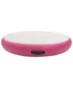 Tappetino Ginnastica Gonfiabile con Pompa 100x100x15cm PVC Rosa