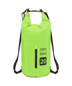 Borsa Impermeabile con Cerniera Verde 20 L in PVC
