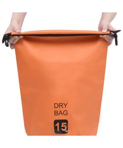 Borsa Impermeabile Arancione 15 L in PVC