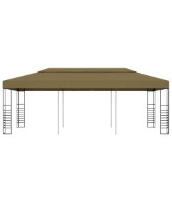 Gazebo da Giardino 6x3x2,7 m Grigio Talpa 180 g/m