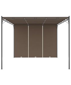 Gazebo da Giardino con Tenda Laterale 4x3x2,25 m Talpa