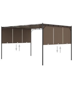 Gazebo da Giardino con Tenda Laterale 4x3x2,25 m Talpa