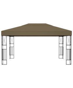 Gazebo 3x4 m Grigio Talpa in Tessuto
