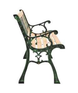 Panchina da Giardino 122 cm in Ghisa e Legno Massello di Abete 312033