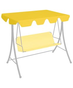 Baldacchino per Dondolo da Giardino Giallo 150/130x70/105 cm