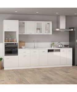 Armadio Sospeso con Vetro Bianco 80x31x60 cm Legno Multistrato