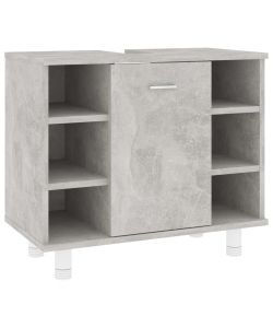 Armadio da Bagno Grigio Cemento 60x32x53,5 cm in Truciolato