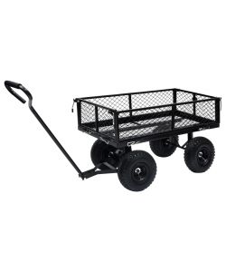 Carrello a Mano da Giardino Nero 250 kg