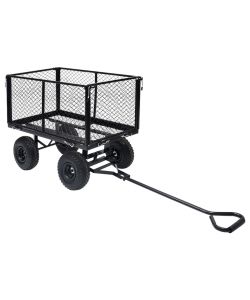 Carrello A Mano Da Giardino Nero 350 Kg