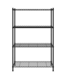 Scaffale a 4 Livelli 90x35x137 cm Nero 200 kg