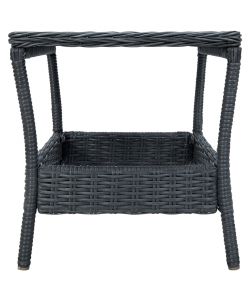 Tavolo da Giardino Grigio Scuro 45x45x46,5 cm in Polyrattan