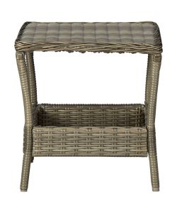 Tavolo da Giardino Marrone 45x45x46,5 cm in Polyrattan