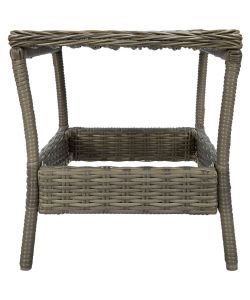 Tavolo da Giardino Marrone 45x45x46,5 cm in Polyrattan