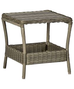 Tavolo da Giardino Marrone 45x45x46,5 cm in Polyrattan