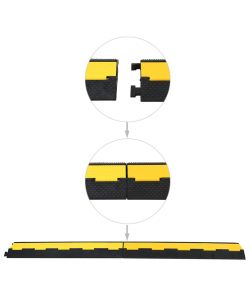 Dossi Passacavi 2 pz a 2 Canali in Gomma 101,5 cm