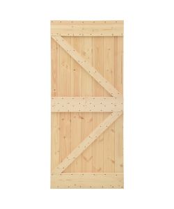 Porta Scorrevole con Set Hardware 80x210 cm in Legno di Pino 3057580