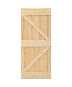 Porta Scorrevole con Set Hardware 80x210 cm in Legno di Pino 3057582