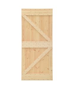 Porta Scorrevole con Set Hardware 80x210 cm in Legno di Pino 3057585