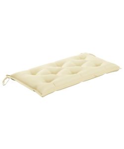 Cuscino per Panca da Giardino Bianco Crema 100x50x7 cm Tessuto