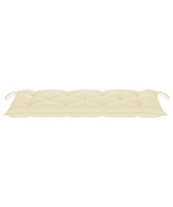 Cuscino per Panca da Giardino Bianco Crema 120x50x7 cm Tessuto