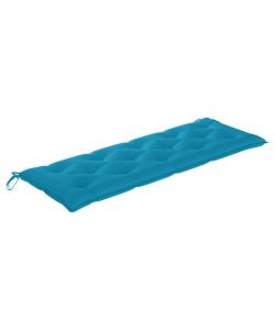 Cuscino per Panca da Giardino Azzurro 150x50x7 cm in Tessuto