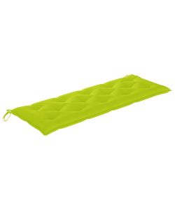 Cuscino Panca da Giardino Verde Brillante 150x50x7 cm Tessuto