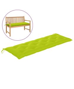 Cuscino Panca da Giardino Verde Brillante 150x50x7 cm Tessuto