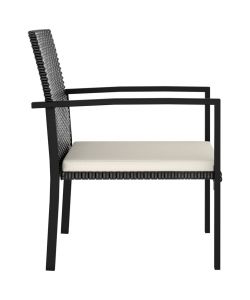 Sedie da Pranzo per Giardino 4 pz in Polyrattan Nero 315111