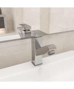 Rubinetto Lavabo da Bagno Funzione Estraibile Argento 157x172 mm