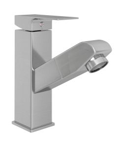 Rubinetto Lavabo da Bagno Funzione Estraibile Argento 157x172 mm