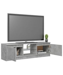 Mobile Porta TV con Luci LED Grigio Cemento 120x30x35,5 cm