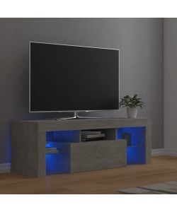 Mobile Porta TV con Luci LED Grigio Cemento 120x35x40 cm 241722