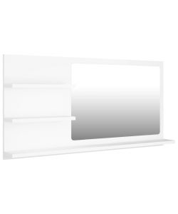 Specchio da Bagno Bianco 90x10,5x45 cm in Truciolato