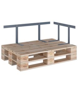 Schienale per Divano a Pallet Grigio Chiaro 110 cm in Ferro