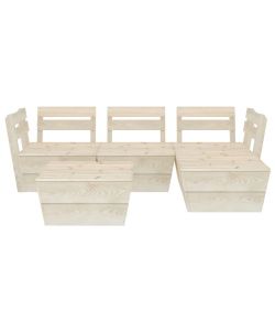 Set Divani da Giardino su Pallet 5 pz in Legno Abete Impregnato 3063715