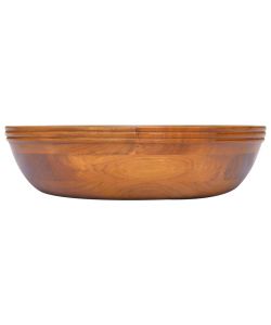 Lavabo in Legno Massello di Teak diam. 40x10 cm