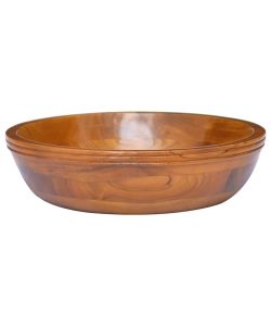 Lavabo in Legno Massello di Teak diam. 40x10 cm