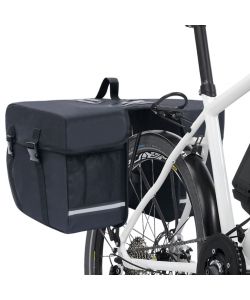 Borsa Doppia Bicicletta Impermeabile per Portapacchi 35 L Nero