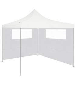 Pareti con Finestre per Gazebo 2 pz Bianche