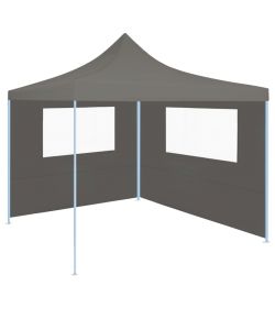 Parete con Finestre per Gazebo 4x2 m Antracite