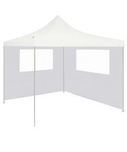 Parete con Finestre per Gazebo 4x2 m Bianca